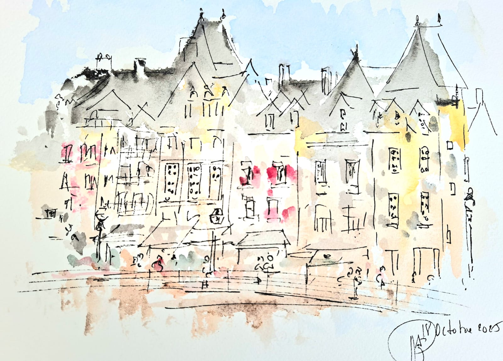 Le Croisic, façades anciennes du centre-ville