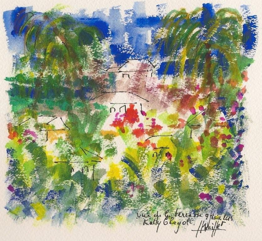 Martinique, vue depuis la terrasse de Kathy Chayol